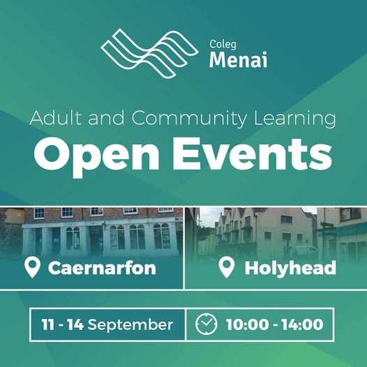 @MonFMRadio Please could you give our open days a shout out in Ty Cyfle, Holyhead today, Tuesday and Wednesday. Lots of new courses including: Introduction to Being a Teaching Assistant
English 
Maths 
Creative Writing for Wellbeing 
Psychology 
Self Confidence and Self Concept