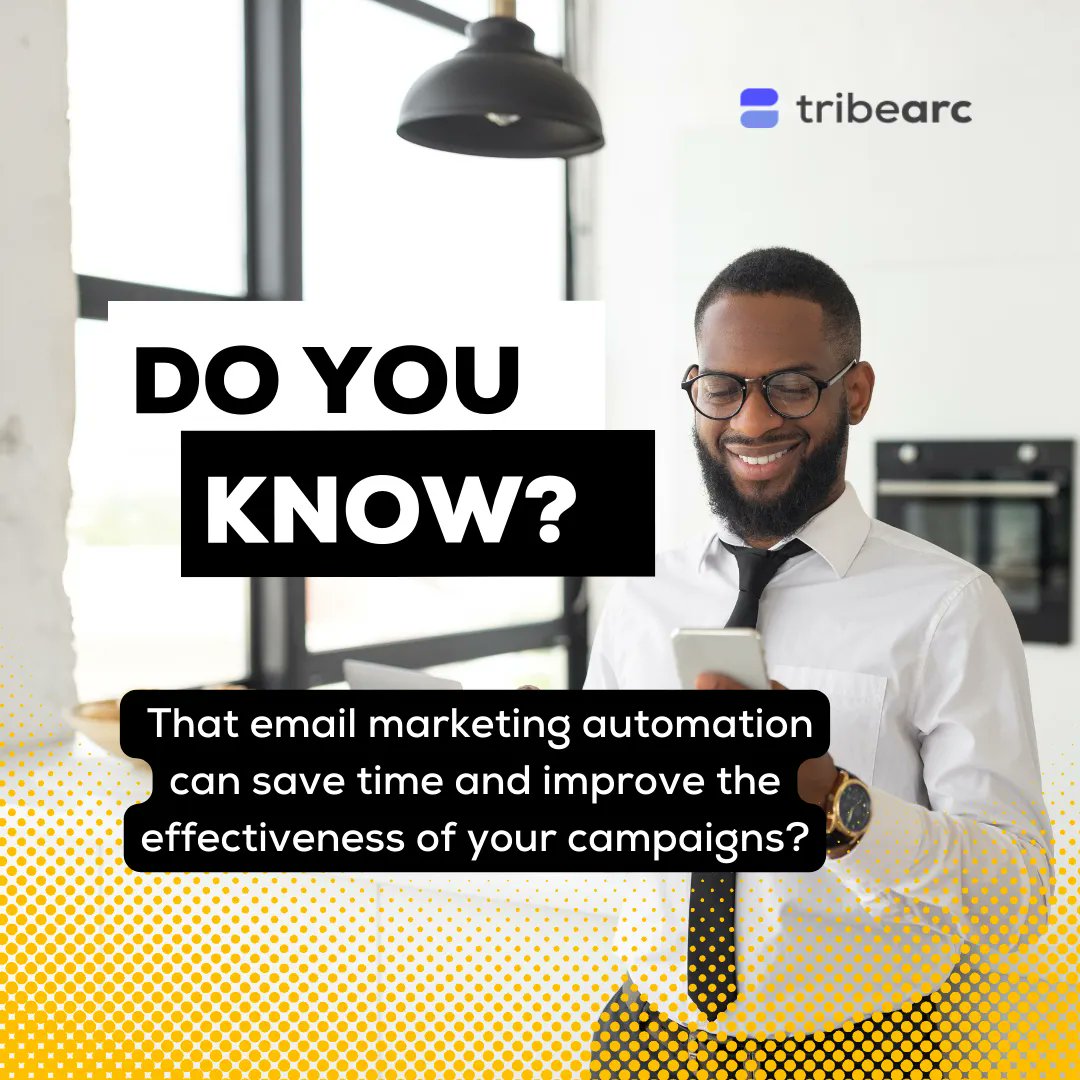 tribearc's tweet photo. Absolutely Yes😍😍Email marketing automation is a game-changer for businesses looking to save time, increase personalization, maintain consistency, and improve the overall effectiveness of their emails

https://t.co/XyfE7dm4vE

#tribearc #tribearcmail #emailmarketingautomations https://t.co/LhaCWZcdBG