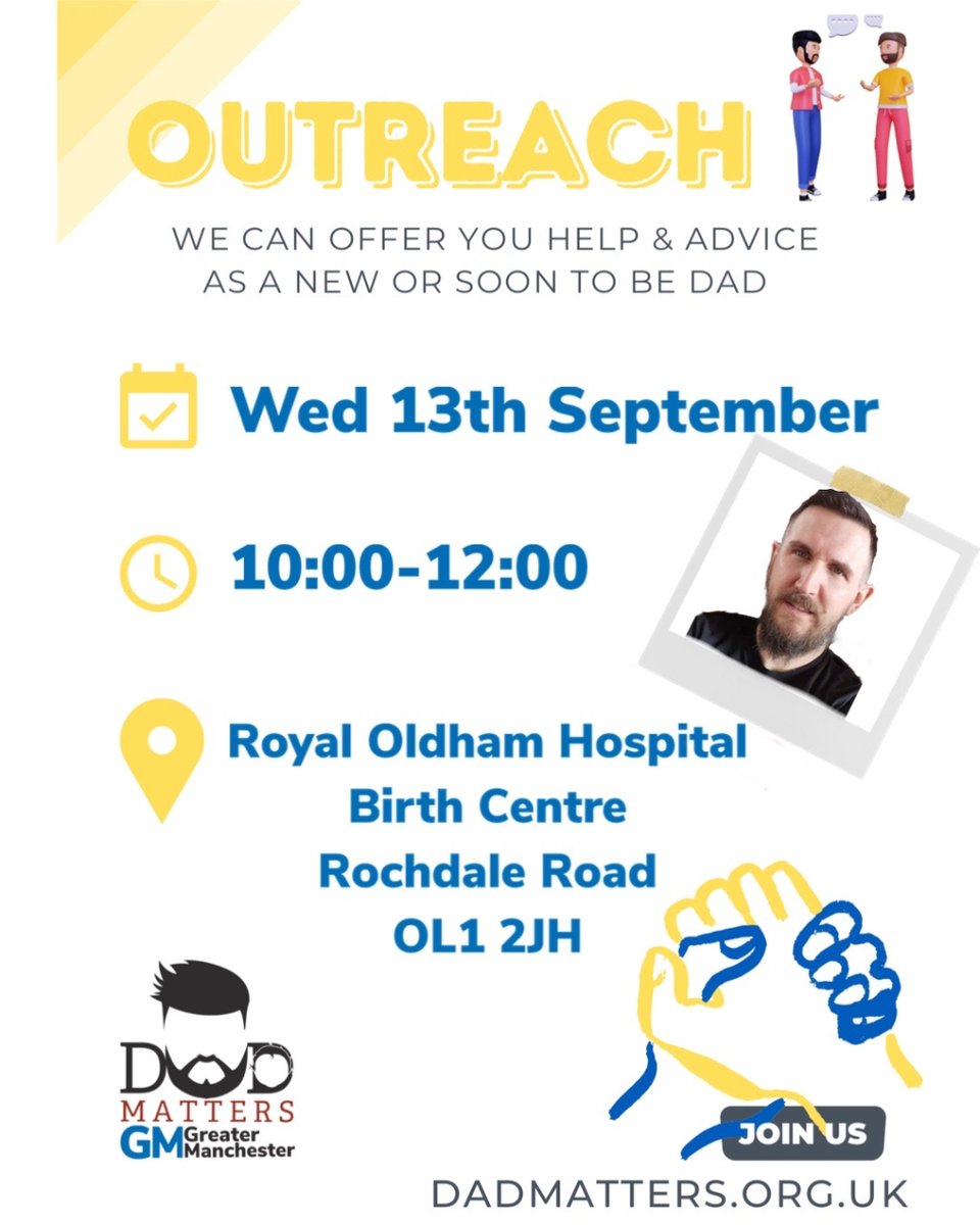 DadmattersGM's tweet photo. Here is What’s on at dad matters Greater Manchester this week.
#newdad #newdaddy #newdaddyproblems #newdadlife #soontobedad #soontobedaddy
#dadsmentalhealth #dadmattersgm #dadmattersuk https://t.co/XwrDw9cnvT