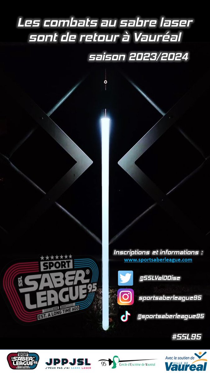 SSLValDOise's tweet photo. Appel aux combattants du @valdoise ! On reprend l'entraînement le jeudi 14 septembre à 20h30 au gymnase des Toupets à @vaureal ! Sois prêt 🧘♀️🧘♂️ et n'oublies pas ton #SabreLaser ⚔️ #SSL95 #Ahou https://t.co/rCW1KOly6M
