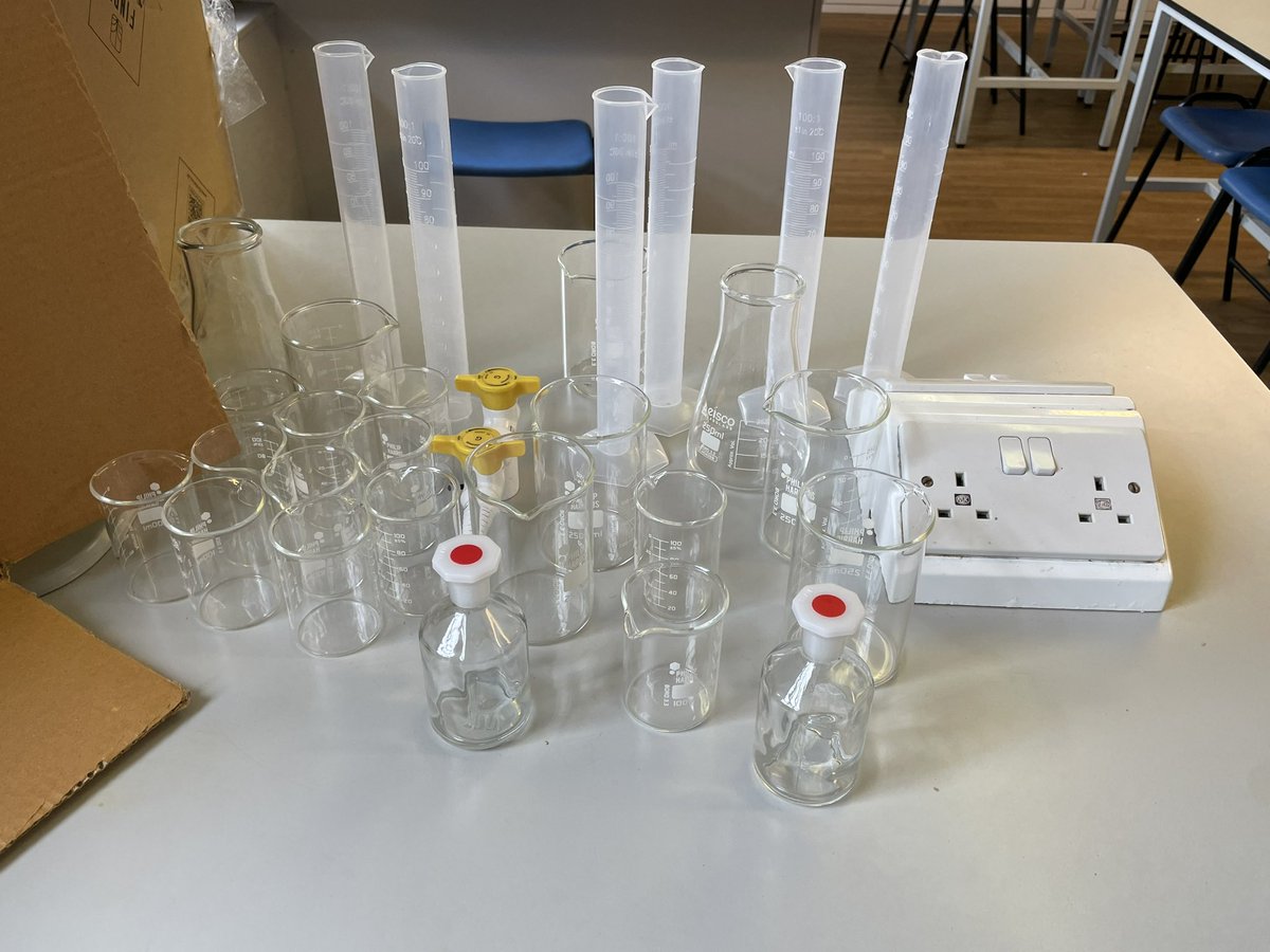 monicabell's tweet photo. @st_johns_school We are very excited to receive the wonderful glassware from the #philip_harris_draw. Thank you @Philip_HarrisUK from all of us here. Only a small sample of the prize shown here! Everyone should enter! #Science #learning #Science_for_all #WomenInSTEM #STEM https://t.co/8jVfy0qgff