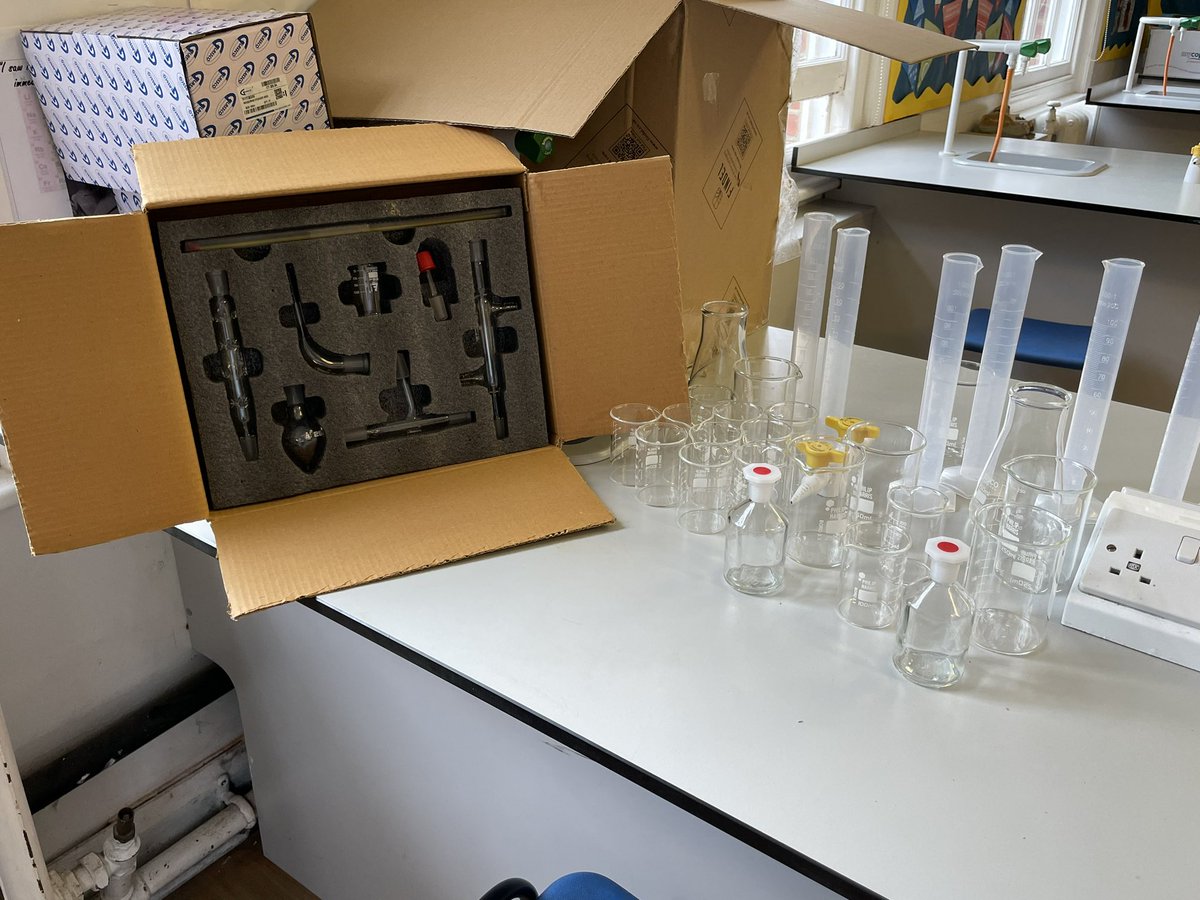 monicabell's tweet photo. @st_johns_school We are very excited to receive the wonderful glassware from the #philip_harris_draw. Thank you @Philip_HarrisUK from all of us here. Only a small sample of the prize shown here! Everyone should enter! #Science #learning #Science_for_all #WomenInSTEM #STEM https://t.co/8jVfy0qgff