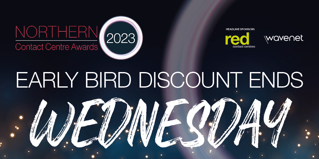 NorthernCCF's tweet photo. Don't miss out on our exclusive Early Bird pricing for tables at the upcoming Awards!

Act now and reserve your table before it's too late: https://t.co/qUGeyOLQHo

#NorthernContactCentreAwards • Sponsored by @RedRecruitment1 and @WavenetUK https://t.co/wUVPGzoL7q