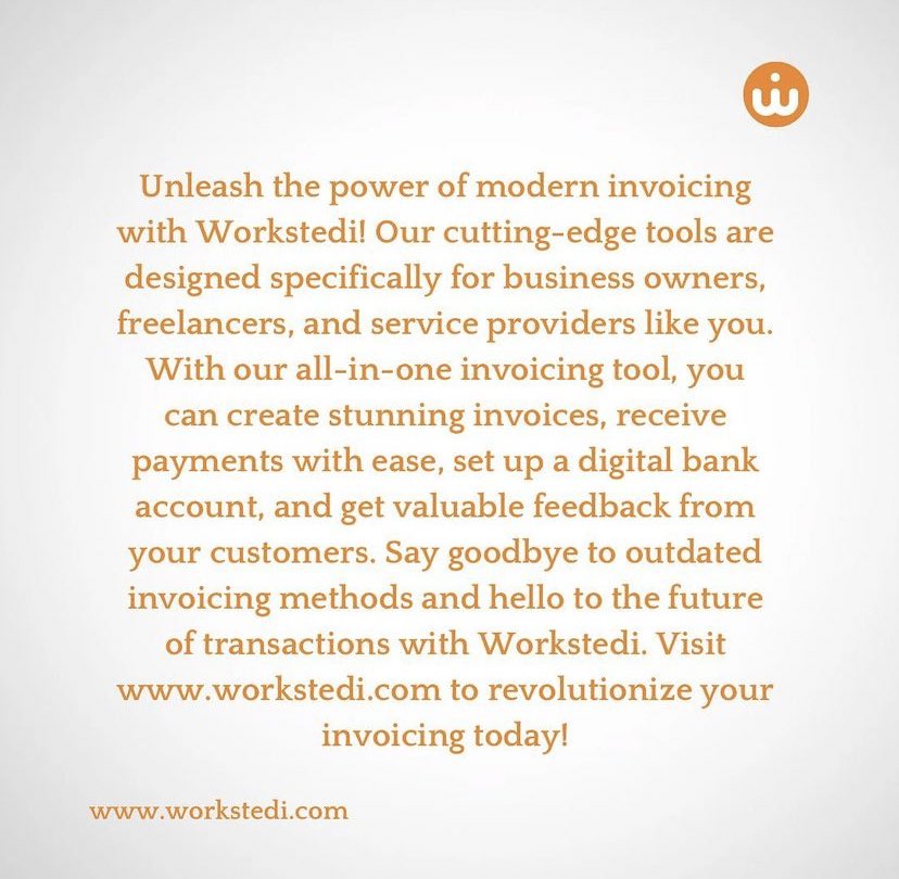 Workstedi_'s tweet image. Monday motivation 📥

It’s a new week! New hustle! New Sales! New contracts! 

take control of new opportunities and make sure you&apos;re invoice-ready when it is time to earn your money 😉💰

#invoicetips #onlineinvoicing #invoice #DigitalCurrency