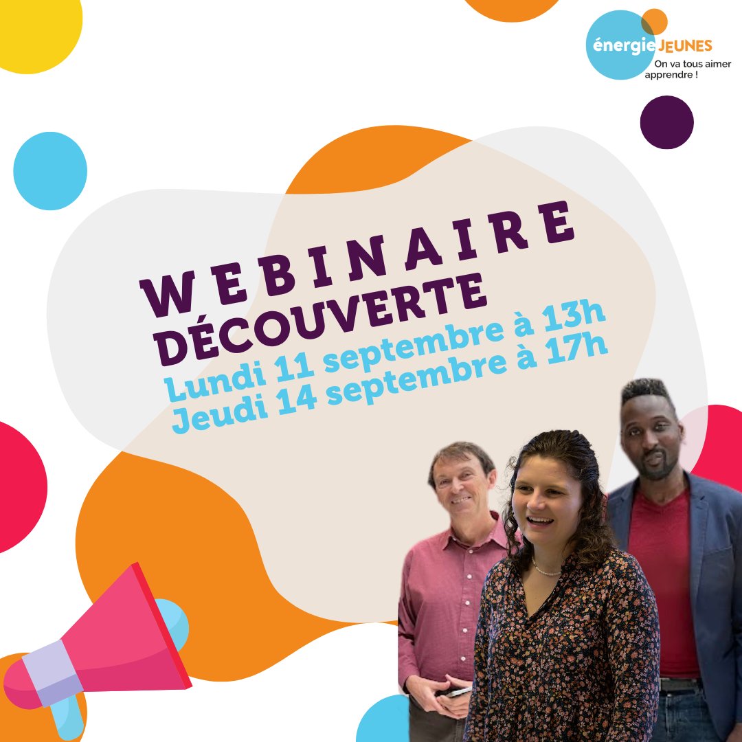 Jour J 📣  rejoignez notre live découverte à 13h pour découvrir les missions des volontaires Energie Jeunes ! 👌 Si vous souhaitez vous engager pour donner l'envie d'aimer apprendre, c'est le moment ! 🤝 

➡️ app.livestorm.co/energie-jeunes… 

#assos #webinaire #live #FAQ #rentreescolaire
