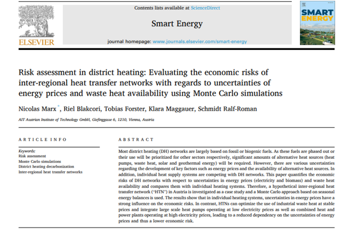 📚Kickstarting the week with insightful reading! We're excited to share an #OpenAccess Paper: Risk assessment in #districtheating: Evaluating the economic risks of inter-regional heat transfer networks with regards to uncertainties of energy prices & #wasteheat. by N. Marx at all