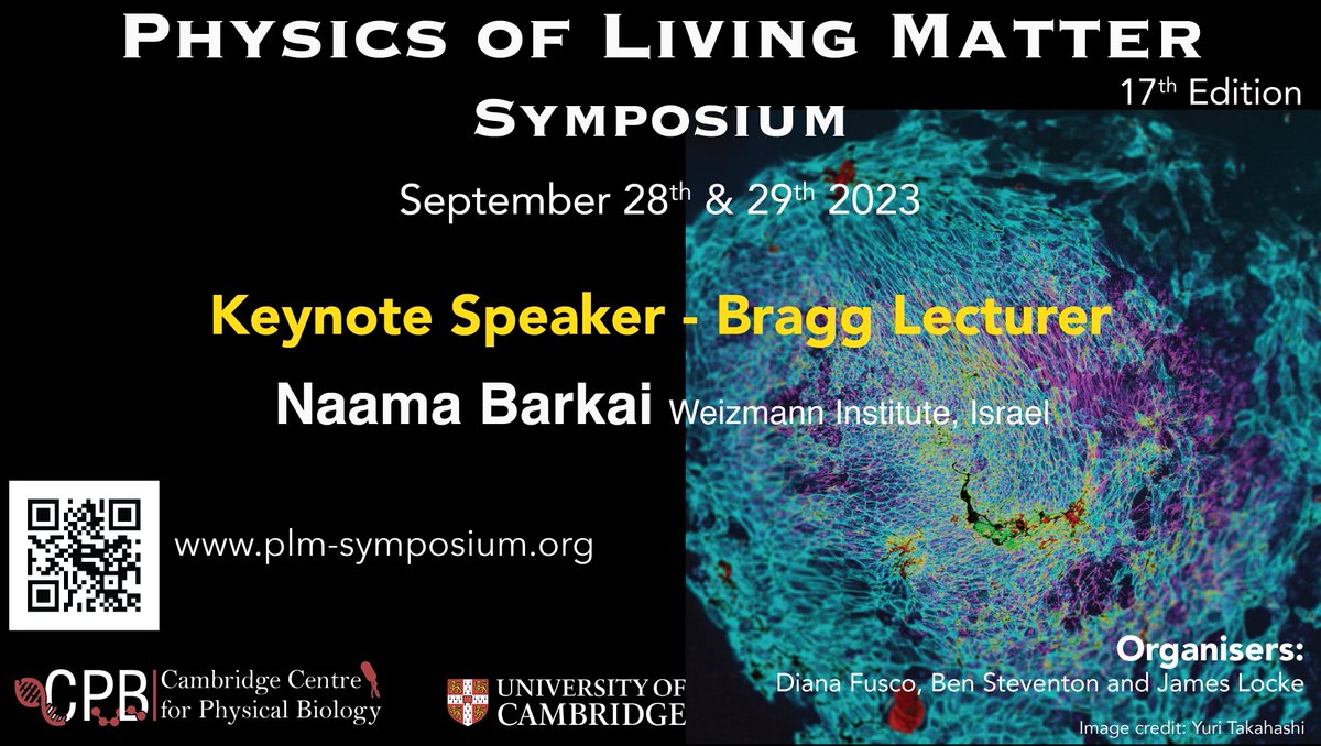 ✍️👀 There are some places left for #PLM17! 🚨

Come join us in Cambridge to discuss the latest findings from physical biology researchers 💭💡🗨️

🎟️Registration: forms.gle/ZqgvNyHHr51gvS…

🌐More info: plm-symposium.org