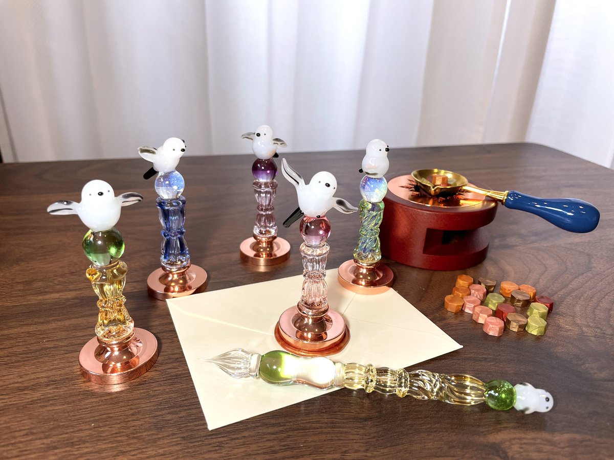 新作！！ クリームソーダとシマエナガでシーリングスタンプ作っちゃい