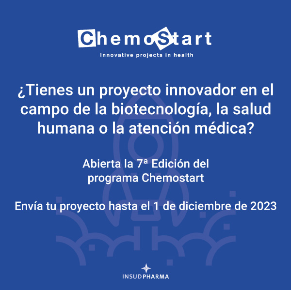 InsudPharma's tweet photo. 📣 Arranca la 7ª edición de #ChemoStart
Este programa global de Insud Pharma brinda apoyo a empresas nuevas y empresas que diseñan proyectos innovadores en el campo de la #biotecnología, la #saludhumana y la atención médica.
https://t.co/MwJp1lKYEi https://t.co/xOXOtafuTV
