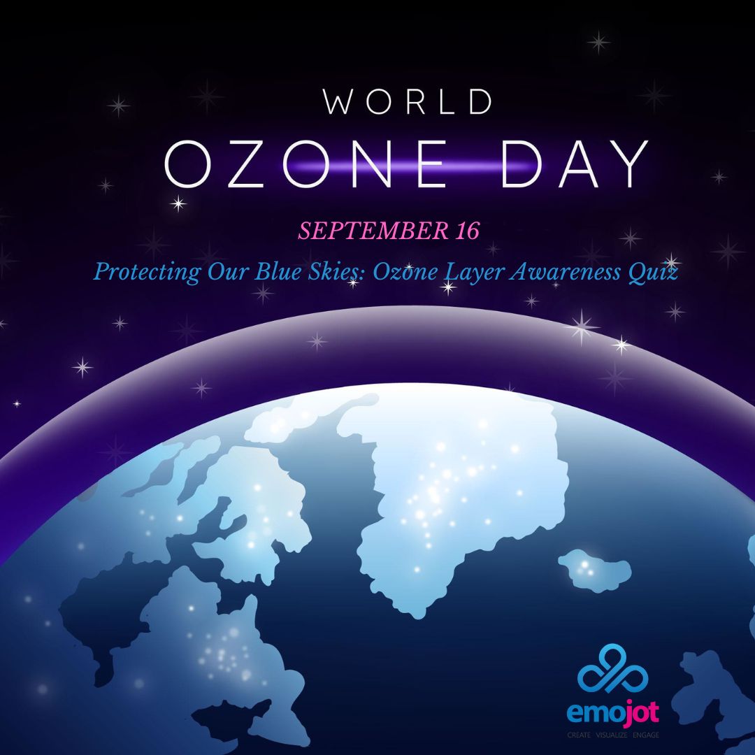 🌍🛡️ Let's be Ozone Heroes! Test your knowledge about the vital Ozone Layer with our quiz.
Let's protect our planet together! 🌬️🔍 
emojot.com/worldozoneday2…
#OzoneLayerAwareness #EnvironmentalGuardians #QuizTime #Emojot #TeamEmojot