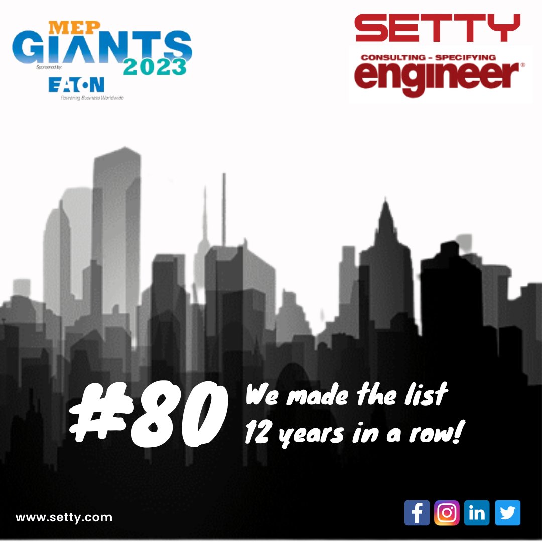Over the past 12 years, we have maintained our standing as one of the Top 100 M/E/P Giants, a distinction reserved for firms that excel in delivering cutting-edge professional engineering services, according to Consulting-Specifying Engineer Magazine.
<a href="/CSEmag/">Consulting-Specifying Engineer Magazine</a>