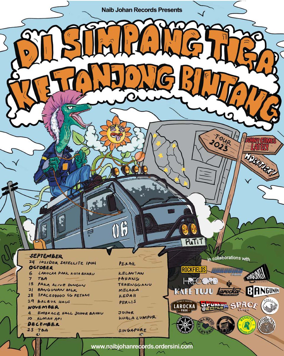 irecord5's tweet photo. Brought to you by I-Record and Naib Johan Records to IPOH!

Johny Comes Lately X HACKTICK ! Di Simpang Tiga Ke Tanjong Bintang will be held at Insider Satellite this 24th Sept 23,Sunday.

Ticket is on sale, whatsapp 012 259 3520 for Pre Sale, flyer for Ipoh will be uploaded soon! https://t.co/0gKLZAk74B