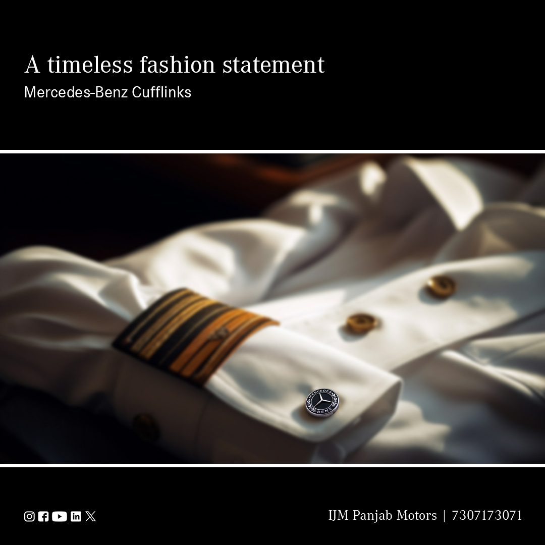 IJMStar's tweet image. The Mercedes-Benz Cufflinks add a touch of sophistication to any ensemble. Get yours today.

To shop, visit Panjab Motors:
bit.ly/48cBbbm
OR
Call 7307173071.

#MercedesCufflinks #LuxuryCufflinks #IJM #Panjabmotors