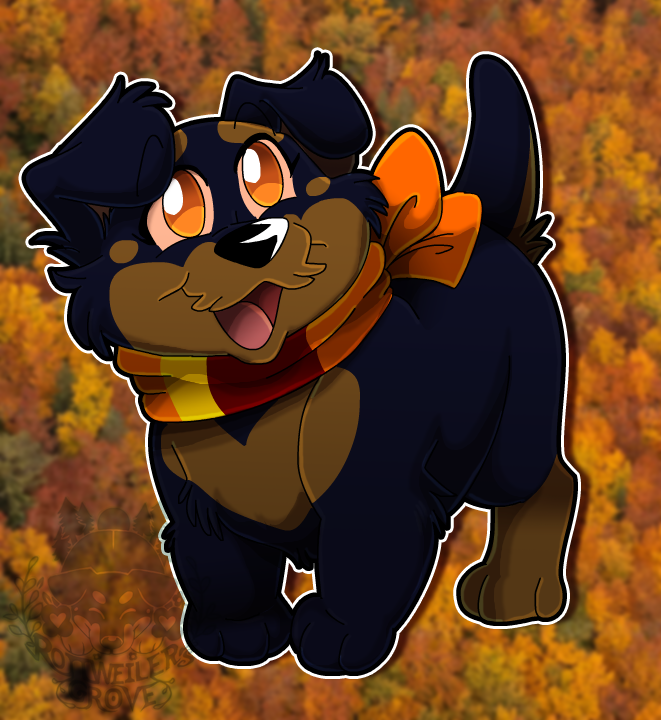 RottweilerGrove's tweet photo. Fall is just around the corner!🎃

Meet Sweet Potato (She/Her), daughter of Willow and Cedar. She is a huge fall fanatic, as well as a scarf fanatic. No matter what the season, she is always wearing a scarf. Loves making sweets related to the fall season. 🍂 https://t.co/emivnpAUDu