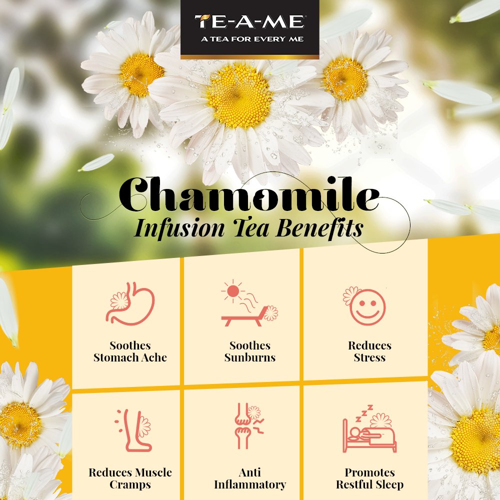 FlavourTherapy's tweet photo. Hold onto your teacups, Chamomile is more than a herbal marvel! 🌼

Take advantage of our Buy 3, Pay for 2 offer and get those teas home. 🛒

Shop Now: https://t.co/iA07C0Dvc4

#chamomile #chamomiletea #tea #teatime #tealover #teabag #TEAMETeas #ShopNow https://t.co/2jyUUltCYy