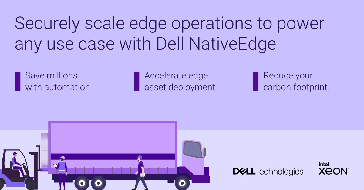 strauss_joh's tweet photo. 💰 Save millions with automation
🏃 Accelerate edge asset deployment
👣 Reduce your carbon footprint

Securely power and manage any #edge application, anywhere, with Dell #NativeEdge. 🔋 https://t.co/oTC1apg15Z #iwork4dell https://t.co/lsbF0w2foz