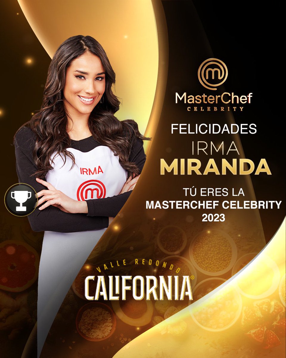 MasterChefMx's tweet photo. ¡Irma se convierte en la primer mujer en ganar #MasterChefCelebrity! ✨🔥👸🏻 Tu pasión, dedicación y talento culinario te han llevado a la victoria. 🏆🎉 ¡𝗠𝗨𝗖𝗛𝗔𝗦 𝗙𝗘𝗟𝗜𝗖𝗜𝗗𝗔𝗗𝗘𝗦! 👏🏻 #FinalMasterChef

En la mesa y en la cocina vinos California, excelente calidad a muy buen precio. https://t.co/wlRcgjGhgX #VinoCalifornia