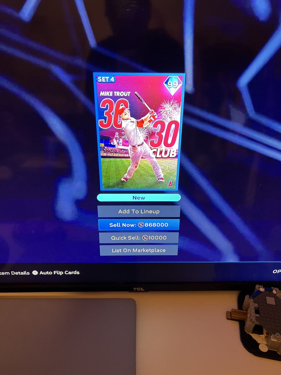 sidlake75's tweet photo. My luck on chase packs are changing I’ve pulled trout 4 times on just 12 chase packs opened #MLB #mlbtheshow #theshow #chasepack https://t.co/HXFZyxSwX6