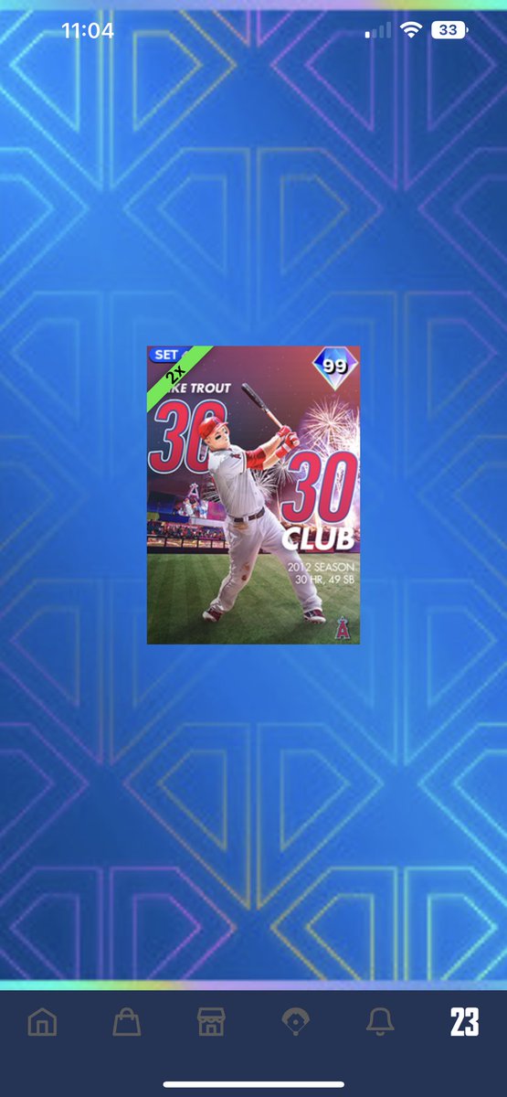 sidlake75's tweet photo. My luck on chase packs are changing I’ve pulled trout 4 times on just 12 chase packs opened #MLB #mlbtheshow #theshow #chasepack https://t.co/HXFZyxSwX6