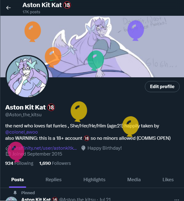 Aston_the_kitsu's tweet photo. IT'S MY BIRTHDAY!!! I'M 22 NOW!<3 https://t.co/oKRWTkHk55