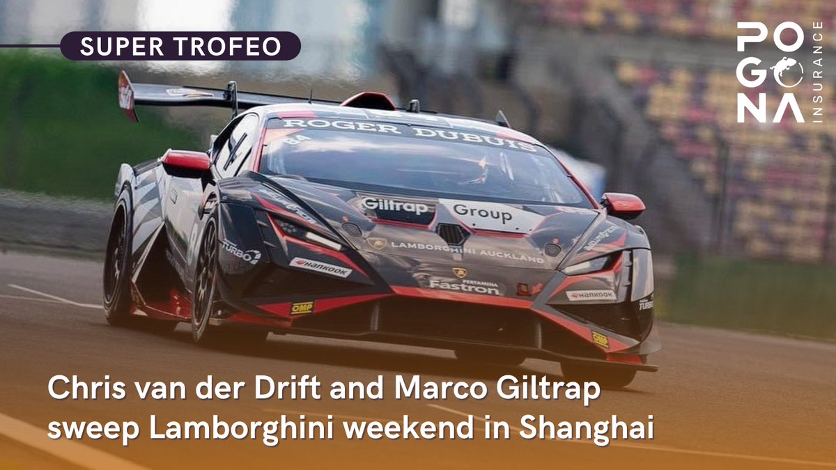 Chris van der Drift and Marco Giltrap already clinched the Lamborghini Super Trofeo Asia title at Inje Speedium, but that didn't stop them from winning even more! The Absolute Racing duo took victory in both races at Shanghai International Circuit last weekend.

#SuperTrofeo