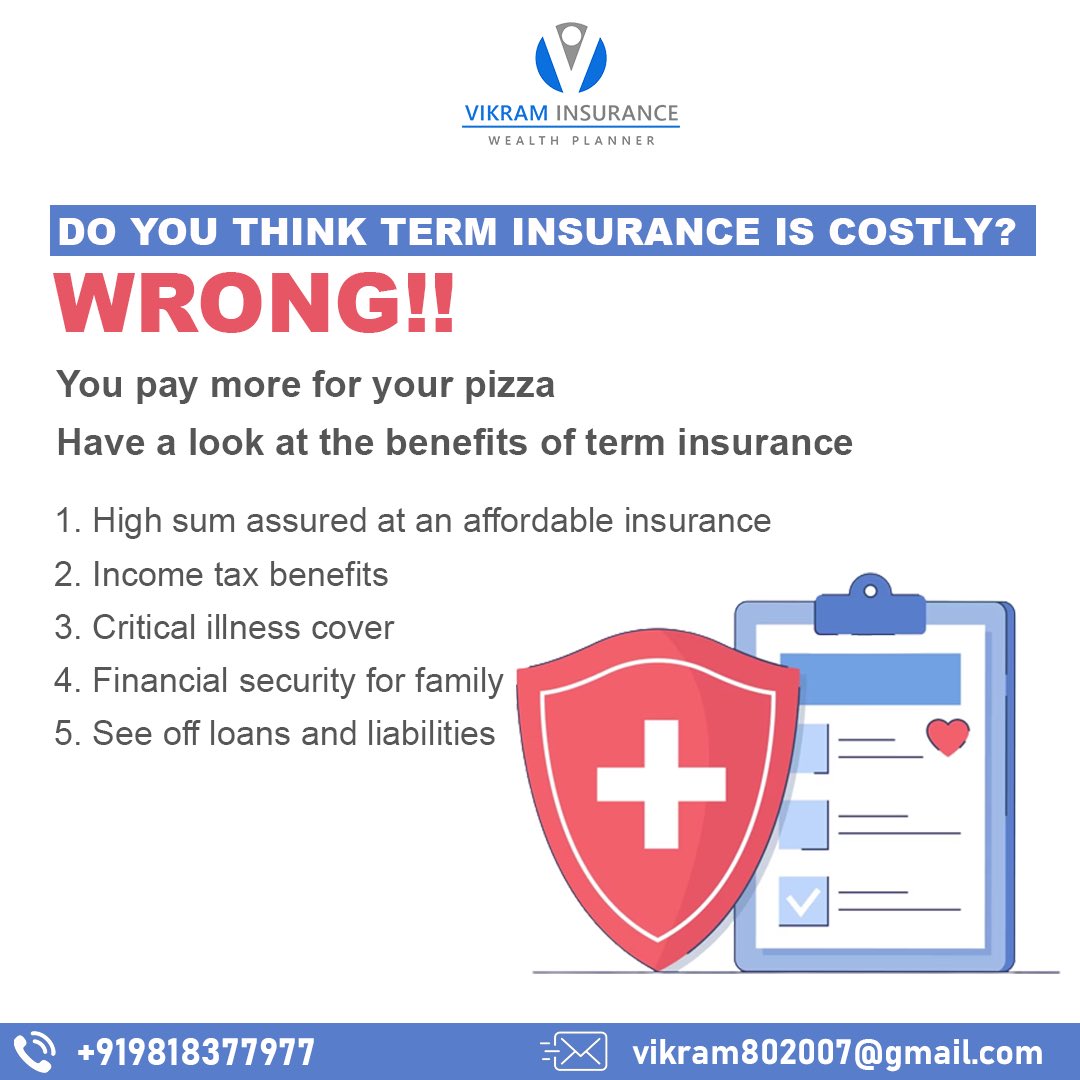 VikramJSingh81's tweet image. Protecting Your Loved Ones' Financial Future: The Vital Role of Term Insurance 💼🛡️"

For more information please contact us on +919818377977 or mail us at vikram802007@gmail.com 

#terminsurance #InsuranceSafetyNet #HealthInsuranceMatters #SecureYourTomorrow  #TermPlanInsurance