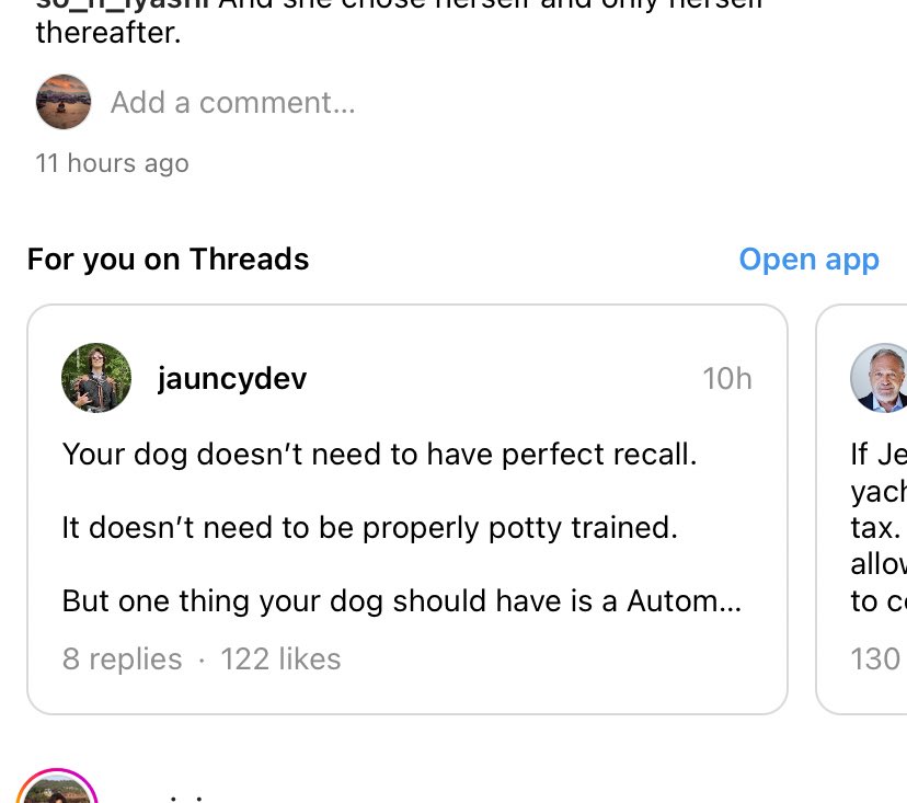 anshalanand's tweet image. Sneaky plug-in from Meta, sliding in threads in midst of my Instagram feed. 

Is anyone still using threads actively?