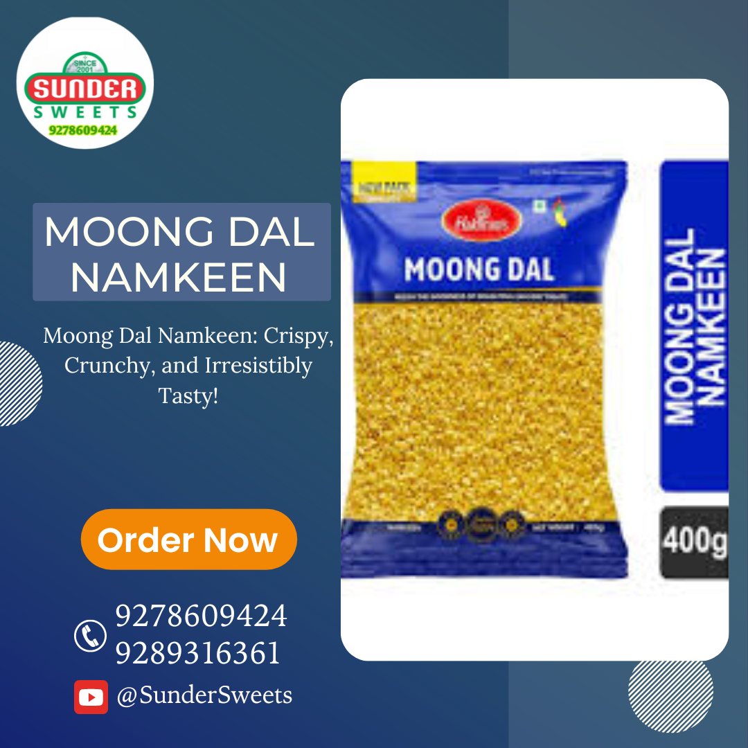 sundarsweetscom's tweet photo. MOONG DAL NAMKEEN:
"Moong Dal Namkeen: Crispy, Crunchy, and Irresistibly Tasty!"
For Order
Call now: +91 9289136361
Visit our YouTube channel: https://t.co/GrnmSePK4e
#imarti #sakkarpare #sweetbusiness #mithaibusiness #karwachauthmathi #namkeen #khattimeethinamkeen #bombaymix https://t.co/42lydnctdA