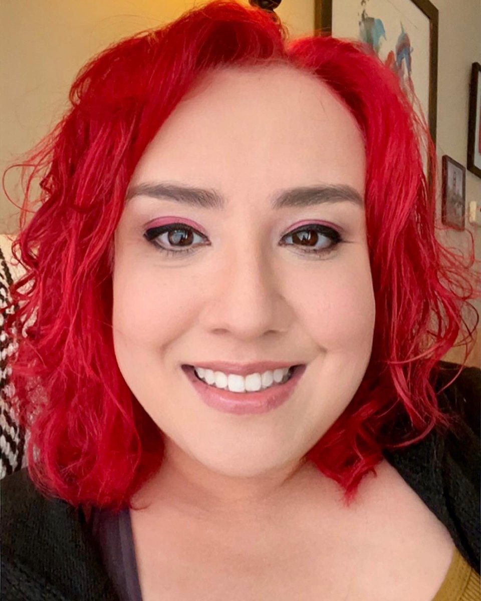 wendigobunny's tweet photo. I’m Back To RED BABY! I love this color and I feel like myself more now! #redhair #vampirered #manicpanic #wendigobunny https://t.co/1HjDm7cT5p