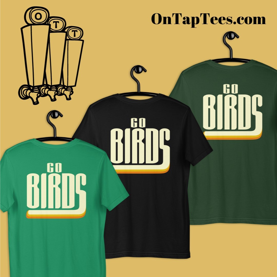GO BIRDS! Show some Philly love with new tees from saloon151 Shop now at ontaptees.com⁣
⁣
#gobirds #philadelphiaeagles #eaglesnation #webleedgreen #allmightybirds #teeshirt #tshirtoftheday #visitphilly #tshirtcustom #whyilovephilly #teeshirts #