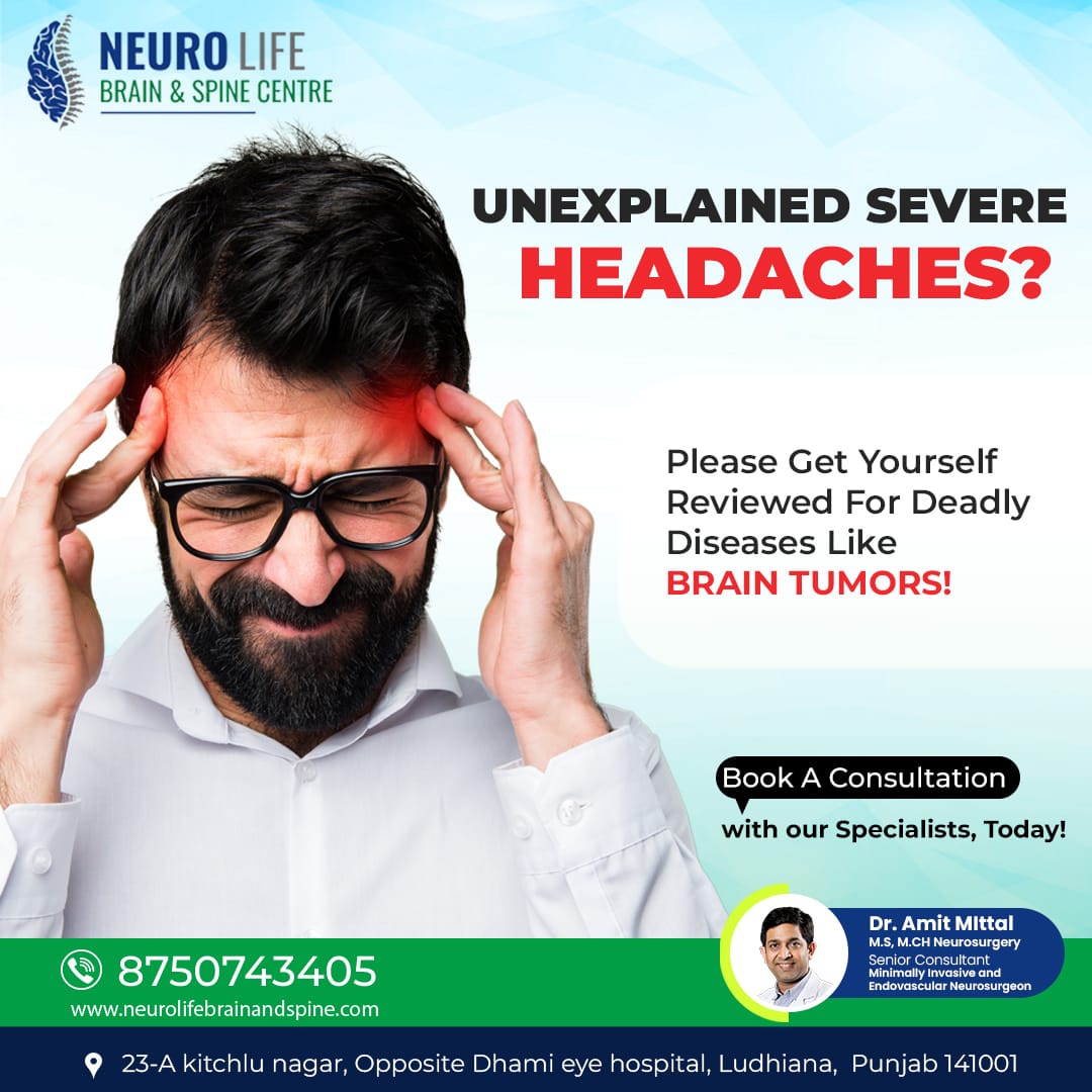 UNEXPLAINED SEVERE HEADACHES?
Please Get Yourself Reviewed For Deadly Diseases Like BRAIN TUMORS!

☎️ : +91 8750743405
🌐 bit.ly/3lAawl2

#brain #headache #braintumour #diagnosis #callnow #besttreatment #bookyourappointmenttoday‼️☎️ #betterqualitylife #treatment