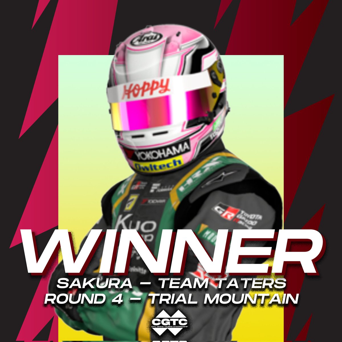 SRF_CGTC's tweet photo. After coming so close in Round 1, Team Taters finally gets their first win thanks to @LexusEnjoyer

🎨: @lj_designs_nz

#GranTurismo7 #cgtc https://t.co/vjgEzYZQtL