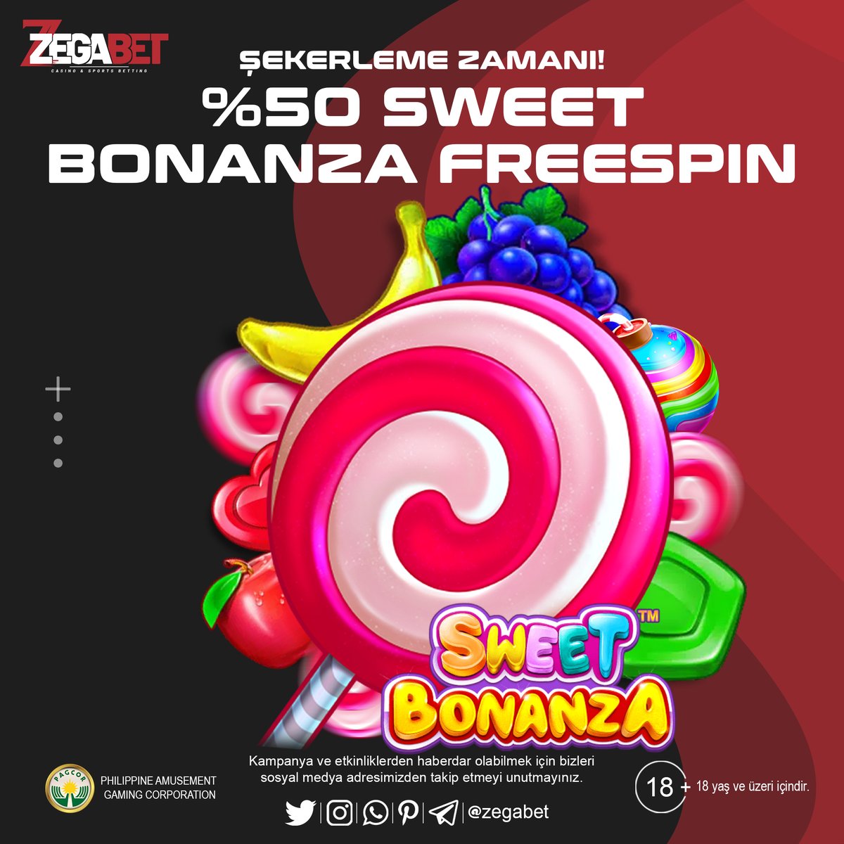 zegabet's tweet photo. 💯#Zegabet ile şans senin yanında!

🎁Her Yatırıma %50 Sweet Bonanza Freespin!

😎Şans sadece yüzünüze değil cebinize de gülecek!

📲https://t.co/vj7dxL0y70
📲https://t.co/pctiyG7Xkk

👑Kazancın gerçek adresi : https://t.co/dXIplaYLzG 

#zegabet #zegabetgiriş #sweetbonanza https://t.co/MhZmfLV8xA