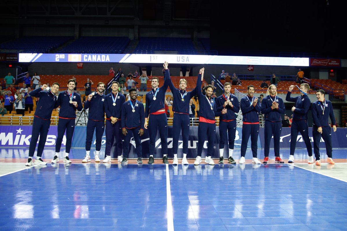 usavolleyball's tweet photo. The U.S. Men 🇺🇸 💪 swept Canada 🇨🇦 on Sunday and won its first NORCECA Championship since 2017.

Setter Micah Christenson was named MVP and libero Erik Shoji took Best Receiver. 

Story and stats | https://t.co/DhE0jTWyX2 https://t.co/4zvuRThiaJ