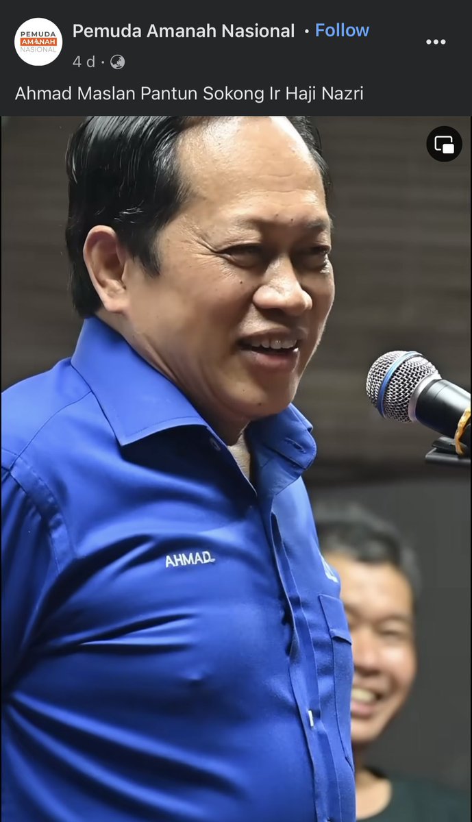 ahmadmaslan's tweet photo. https://t.co/v5hfZ7obxl
Tkasih atas sebaran video pantun ini. Ceramah ketika kempen membantu calon #Perpaduan YB Ir Ts Nazri Abd Rahman di #SimpangJeram
Saya hadir 5 hari 4 mlm yg berbeza berselang dgn kws #Pulai. Ada mlm saya hadir di 4 tempat utk ceramah di 4 lokasi berbeza. https://t.co/c84GCBVkty