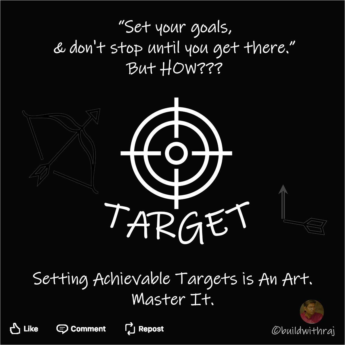 Setting achievable targets is an art. Master it, and you'll consistently hit the bullseye in your personal and professional life. What's your next target?

#GoalSetting #UnriddleSuccess #Entrepreneurship #SelfBelief