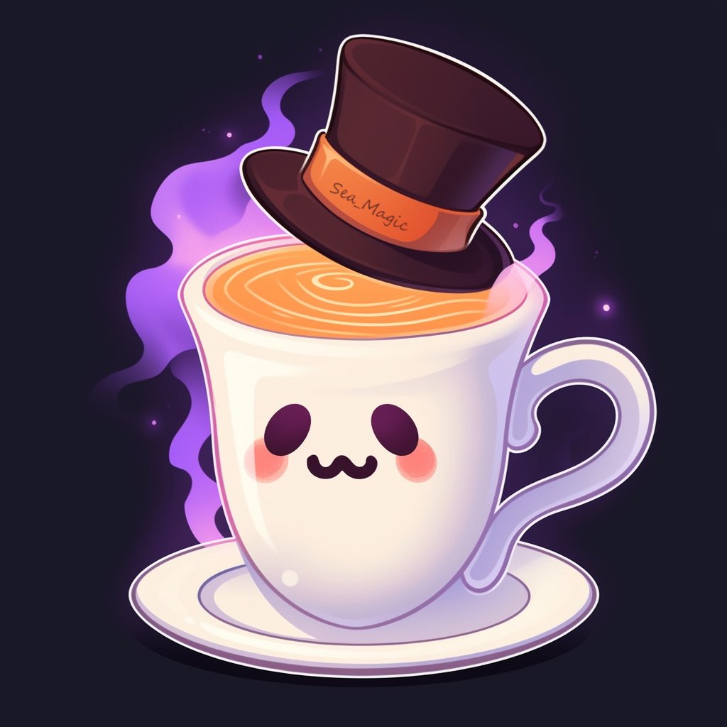 A touch of magic won't hurt Monday morning. Have a great week everyone ♡

#art #aiart #aiartwork #digitalart    #coffee #cup #mug #magic #hat  #kawaii #cute #anime