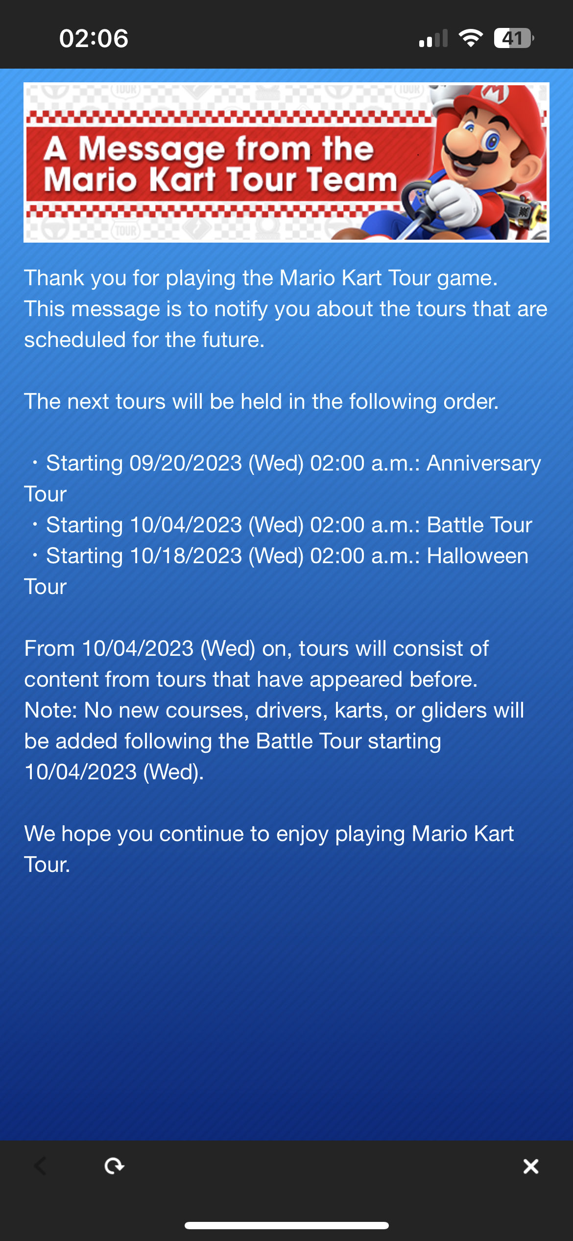 The Anniversary Tour begins in the Mario Kart Tour game