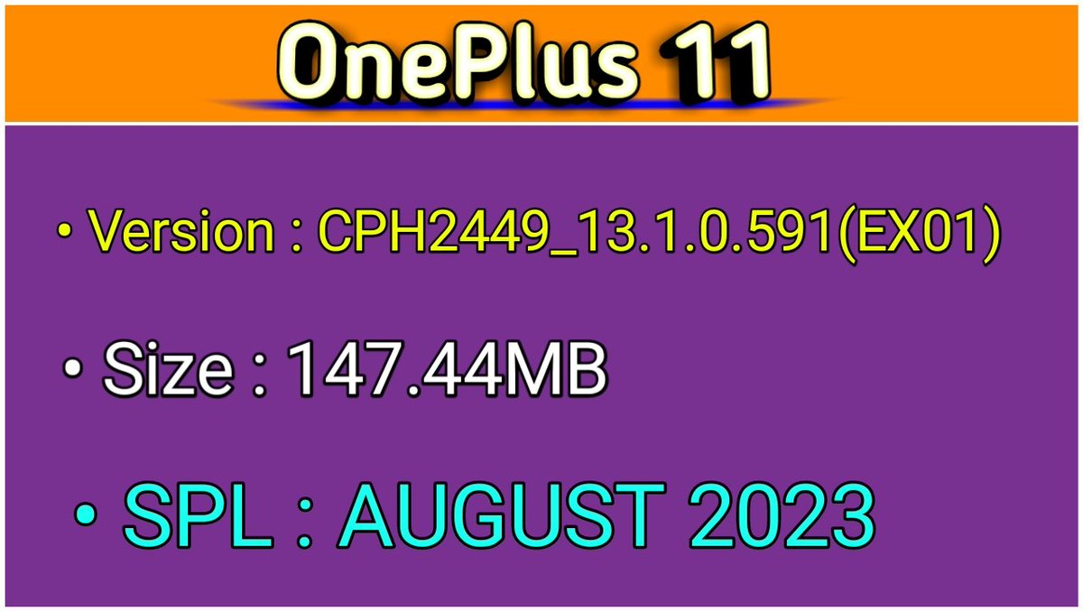 TechActivist666's tweet image. OnePlus 11 gets August 2023 Security Update in Europe 🌍 

#OnePlus11
#OxygenOS13
#August2023SecurityPatch