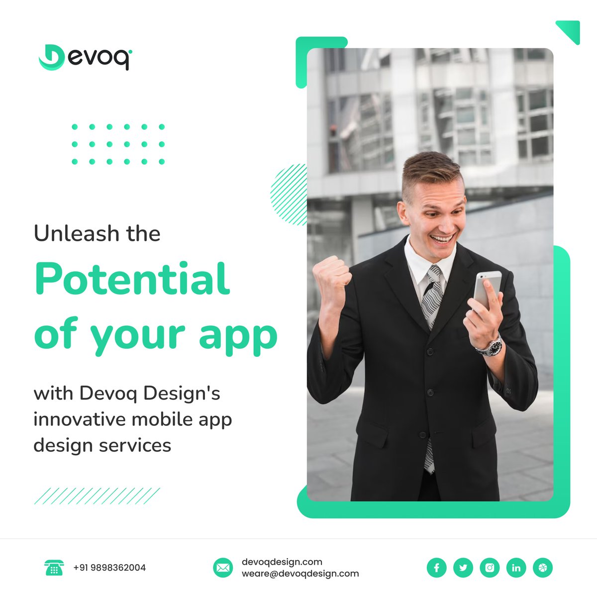Devoq_Design's tweet image. Experience the art of innovation and collaboration as we transform your vision into a captivating reality. Join us in unleashing the true power of your app. 

#InnovativeAppDesign #UnleashPotential #DevoqDesign #Devoq #Website #webdesign