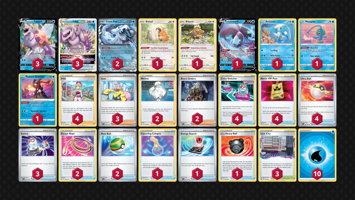 Top 8 at at Oslo cup
R1: Chi yu?? New player WW
R2: Giratina Lost Zone WLW
R3: Giratina Lost Zone WW
R4: ID
R5: ID
R6: Chien Pao LL

25/500 Don't think I'm going to worlds, but nice to have some points.