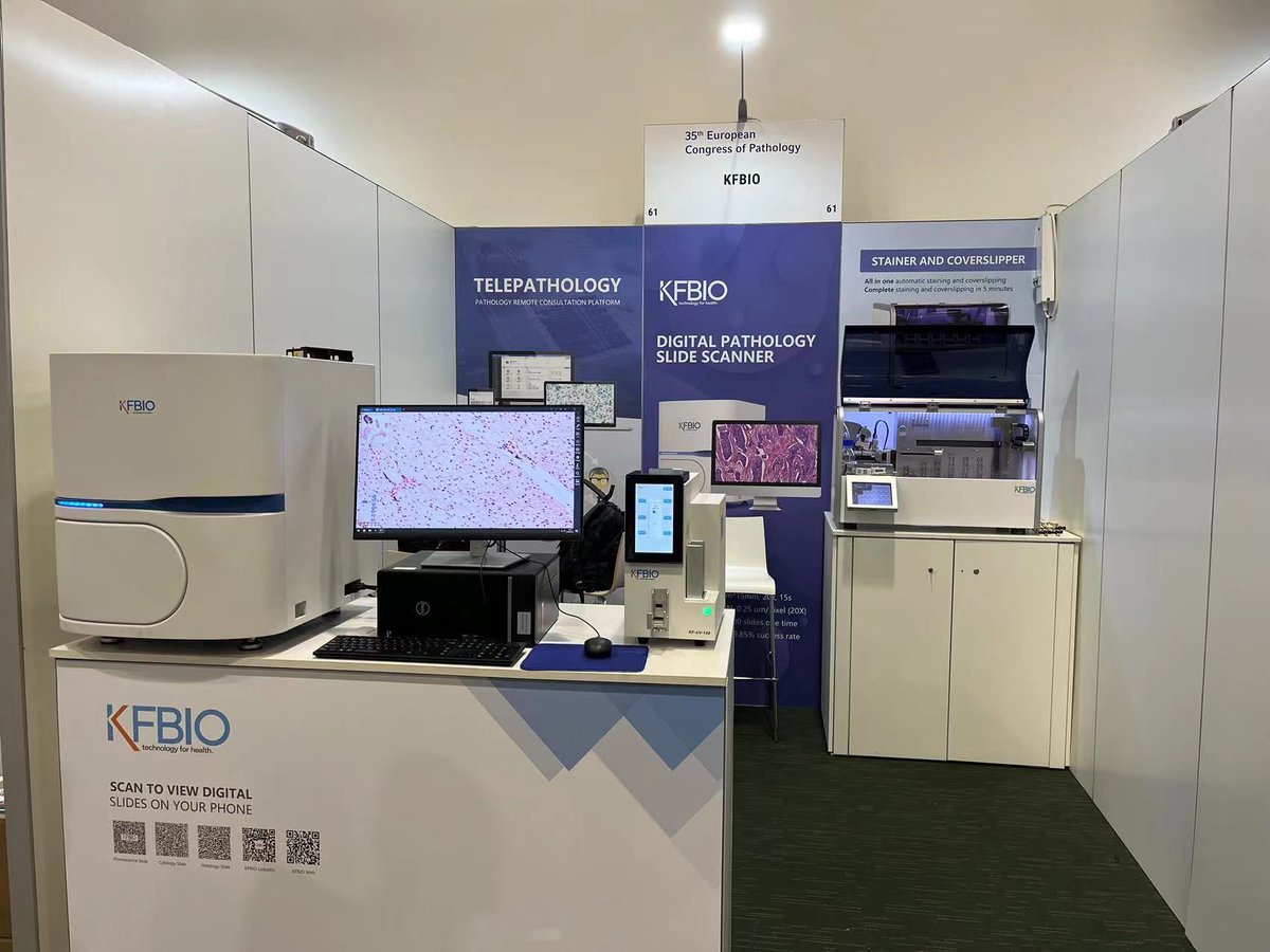 Experience the high-throughput scanner, easy-to-use stainer and coverslipper, and fast-speed slide laser printer on-site!

Visit KFBIO at booth 61 for more excellent insights and exchanges in pathology.

#ecp #ecpcongress #esp #dublinevent