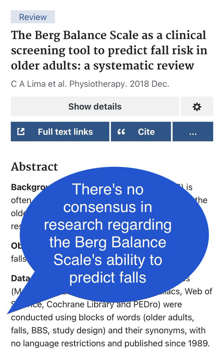 stable_program's tweet image. The foundation of balance involves an integration of ankle, hip, and step responses...

👉 Even though Berg Balance Scale is the most popular assessment used, it doesn't assess:

⛔️ Step response in any direction
⛔️ The ability to cross-and-step

11 of 30

#STEPtember