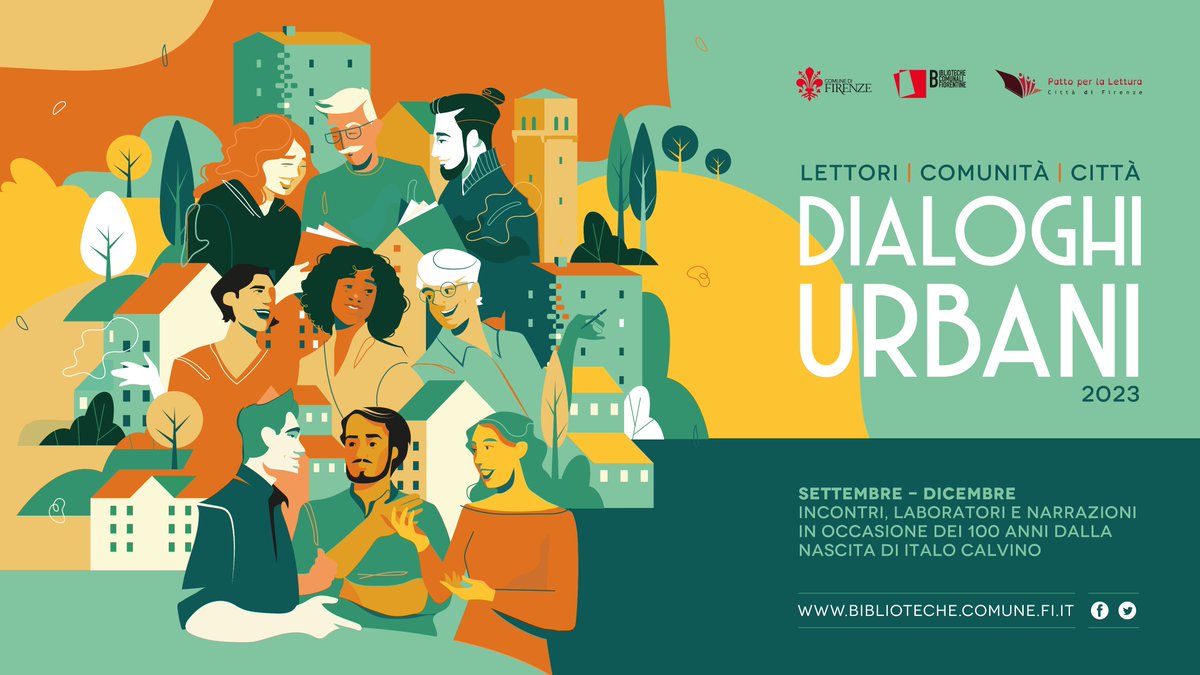 Biblio_ComuneFi's tweet photo. Le Biblioteche comunali promuovono per l’autunno incontri, laboratori e narrazioni in occasione dei cento anni dalla nascita di Italo #Calvino, una rassegna  per avviare una riflessione approfondita sul tema delle città
https://t.co/lLc9ztISRE
@comunefi @firenzedigitale https://t.co/VqngF2qq4a