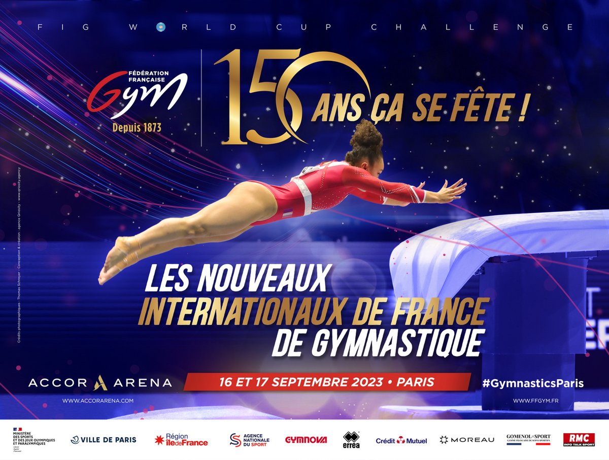 RMCsport's tweet image. 🎁 JEU CONCOURS !

🎫 On te fait gagner tes places pour les Internationaux de France de gymnastique 2023 les samedi et dimanche 16-17 septembre à l'@Accor_Arena !

👉 Pour jouer : RT ce tweet + follow @RMCSport + commente en nous disant quel jour tu souhaites.

🍀 Bonne chance !