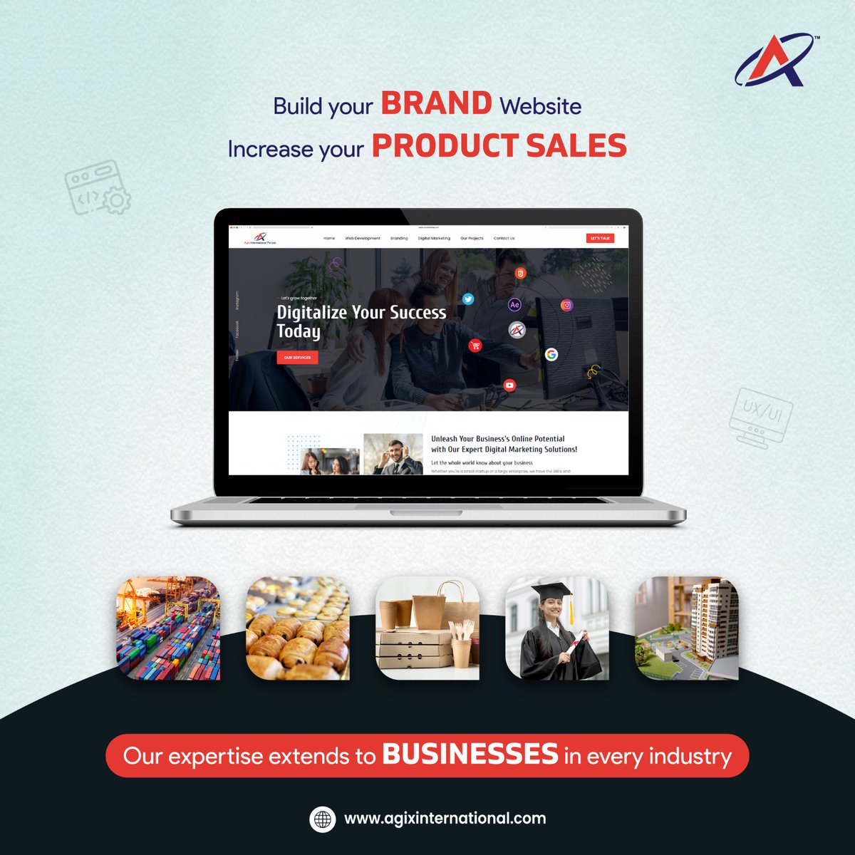 agixgroup's tweet image. Ready to Elevate Your Business? Let's Discuss Your Goals Today
Get in touch with us!
📞 +91 96196 11287
🌐 agixinternational.com
.
.
#agixinternational #webistedevelopment #digitalmarketing #socialmediamarketing #branding #graphicdesign #logodesign #seo