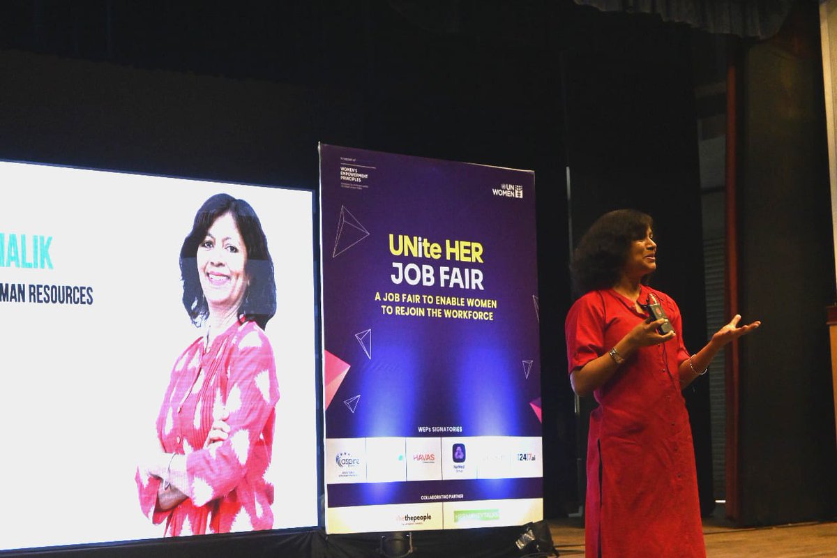 It's a culmination of a dream,UNite HER job fair, an initiative by @unwomenindia & @WEPrinciples signatories to create opportunities for women. It is important for Indian industry to participate in this journey to support women in their careers- Susmita Malik,VP HR, @247ai_India