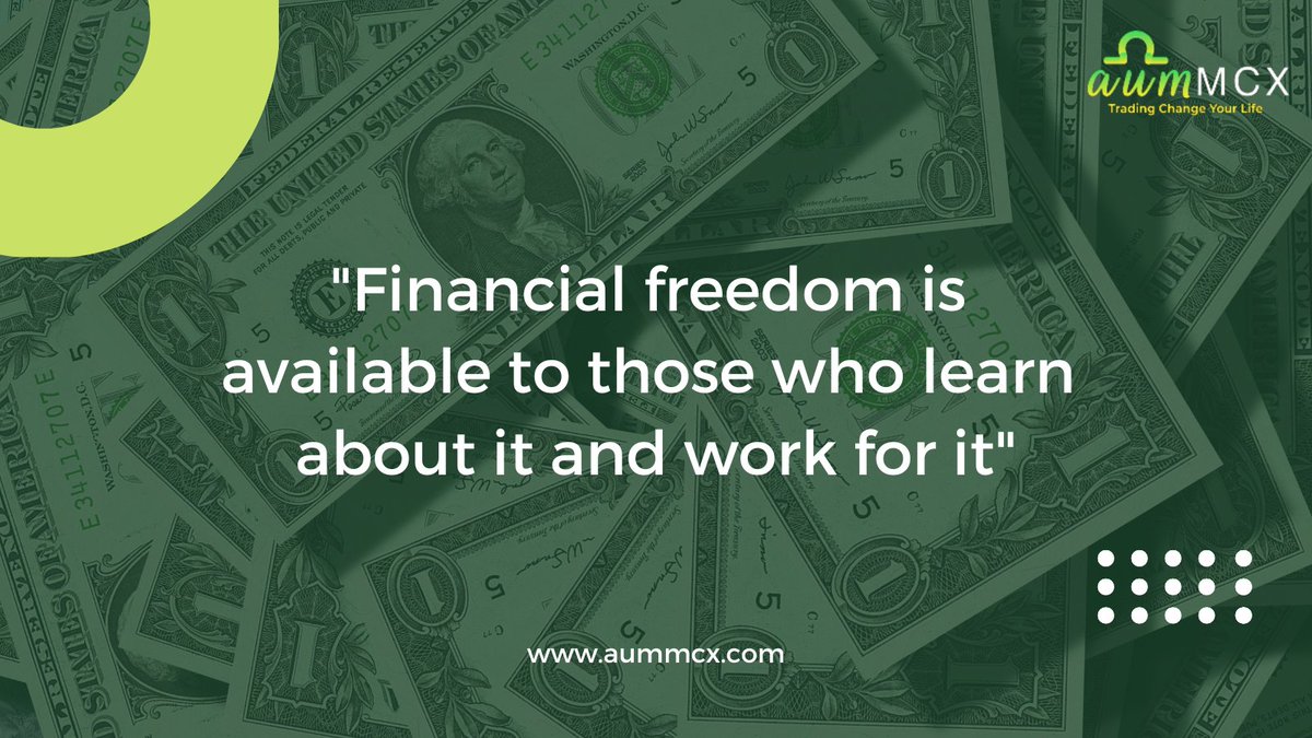 'Financial freedom is available to those who learn about it and work for it'

#stockstip #trade
