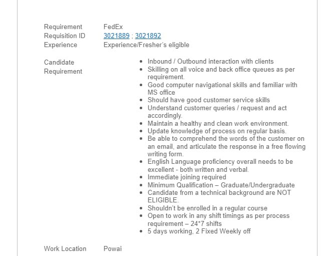 TamilKBase's tweet photo. Good opportunity for freshers who want to be in customer relationships @Wipro 

#job #fresher #ITjobs https://t.co/BftZgiEI0q