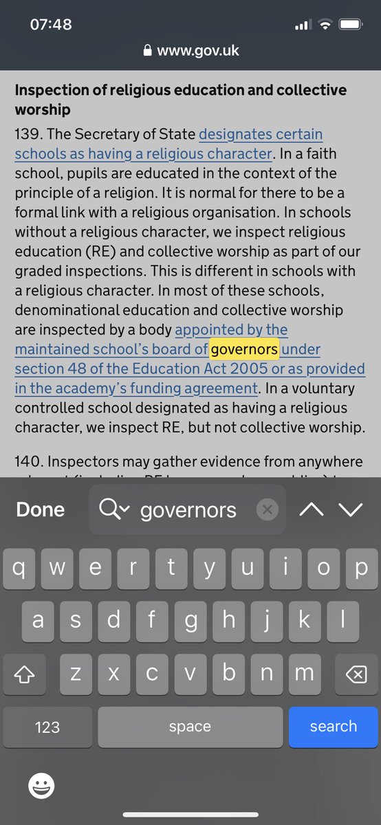 Lots of references to the roles of governors during inspections - Sept 2023 Ofsted framework